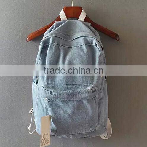 hot selling jean sports backpack fashion denim canvas backpack