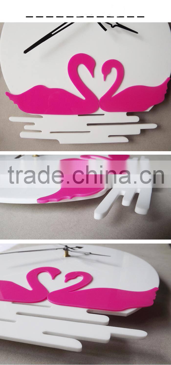ACC2011 heart shape DIY acrylic clock for decoration