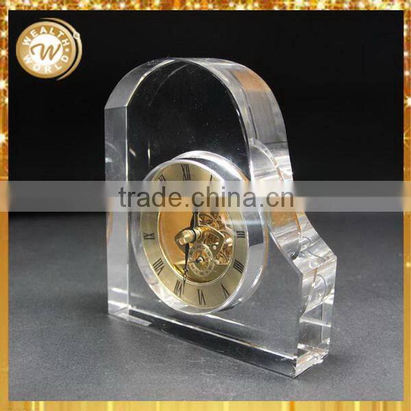 Contemporary hot selling crystal table clock with logo