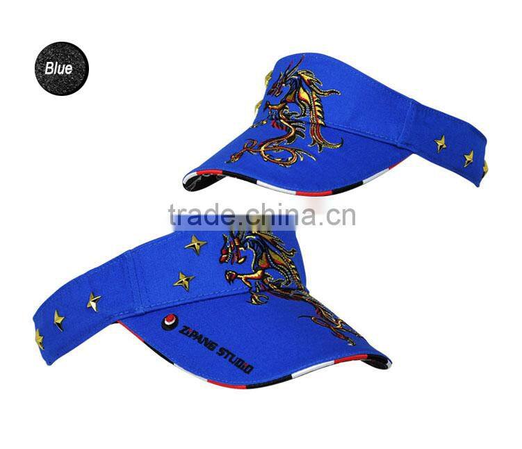 Birthday gift dragon embroidery promotional vintage visor cap