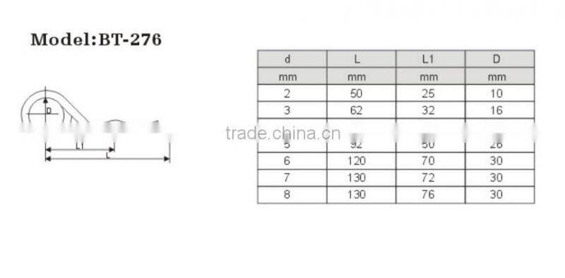 2016 Hair pin with eyelet zinc plated