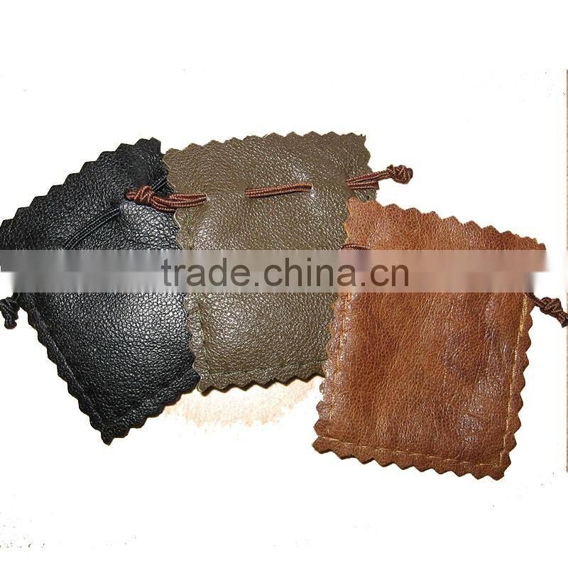 Real leather small pouch purse bag jewellery gift mini drawstring bags CHEAP