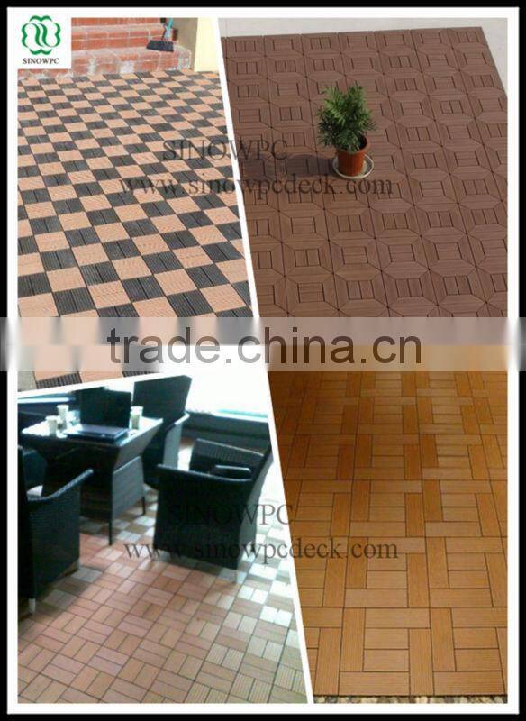 WPC outdoor waterproof interlocking decking tile