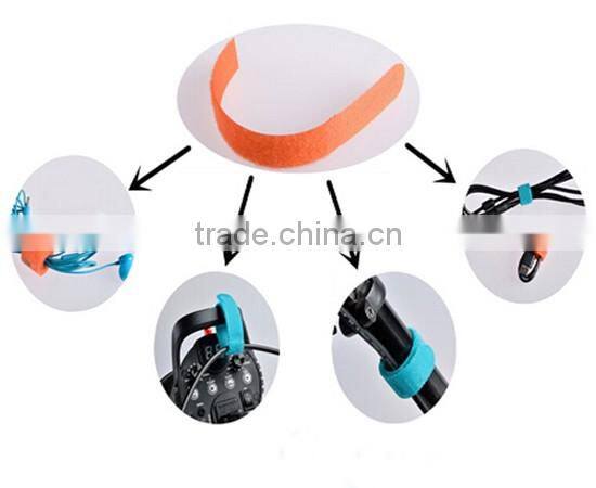 100% nylon colorful hook and loop straps computer cable ties