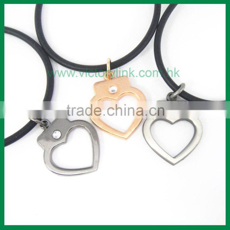 Heart Lock Zinc Alloy Charms PU Bracelet
