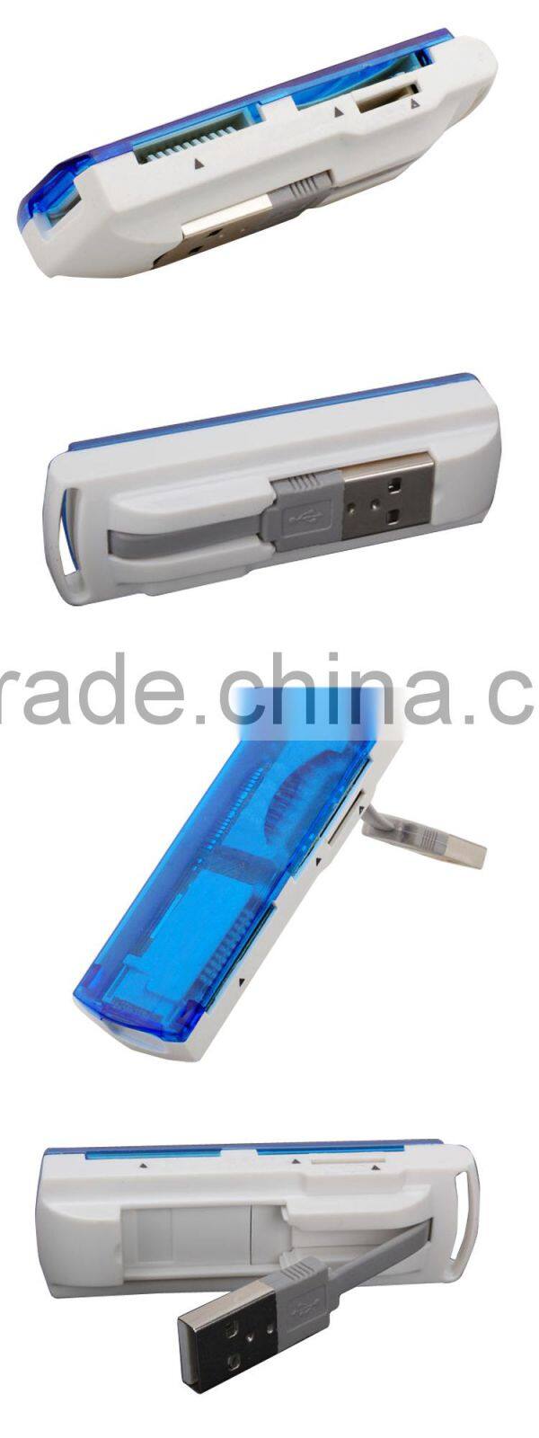OEM USB 2.0 Multi Slot Memory Card Reader writer for SD/Mini SD/Microsd/minisd/TF/M2/MS