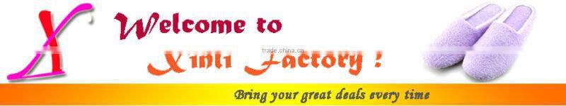 High Quality Velve Fabric Slipper for Hotel, White Color and Washable