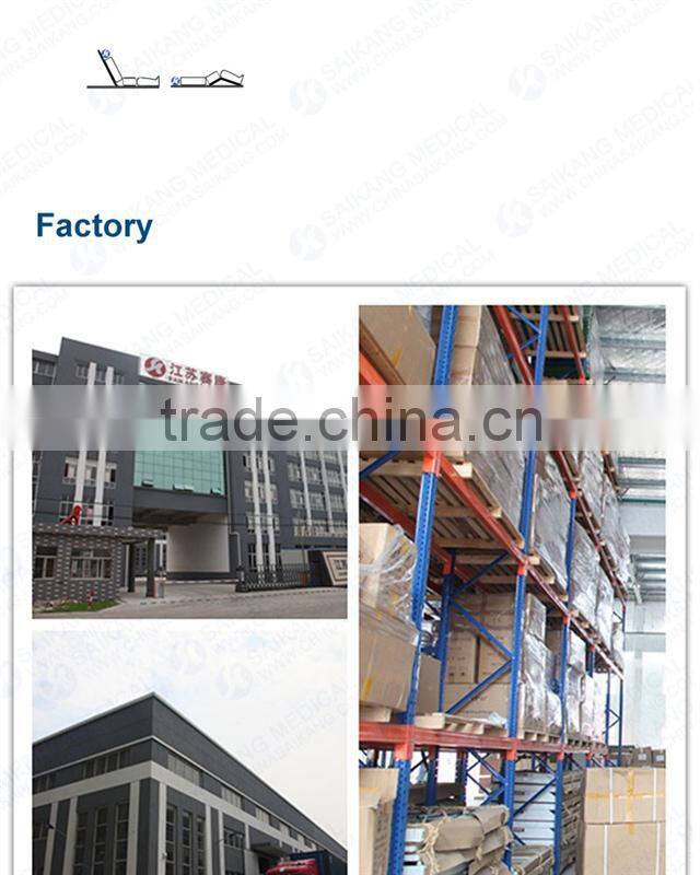 Hospital Furniture Detachable Stainless Steel 3 Cranks Hospital Bed