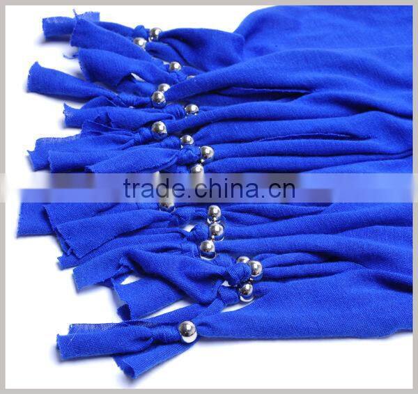 Hotsale Jersey Knit Jewelry Pendant scarve in blue