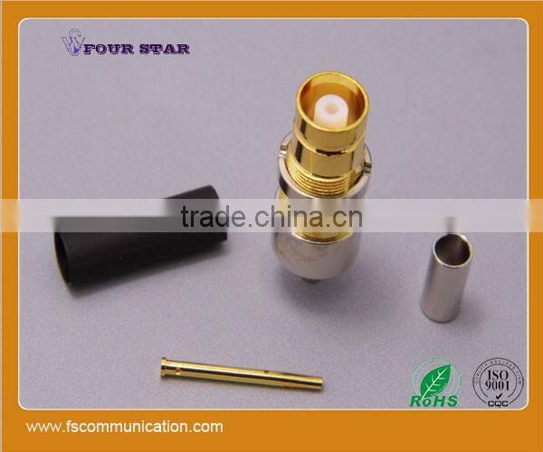 1.6/5.6 female bulkhead crimp connector for BT3002 cable