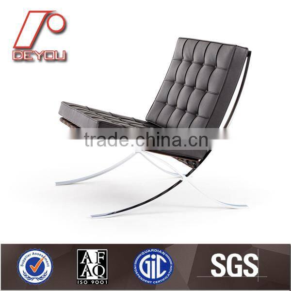 SF-505 Wholesale vintage white Italy leather/PU barcelona chair and ottoman