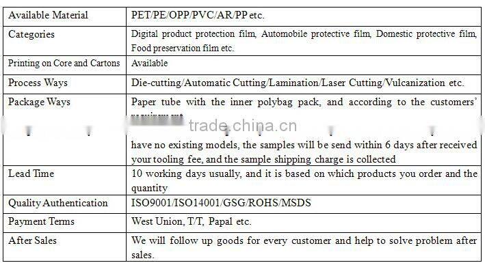 Windscreen Protection Film