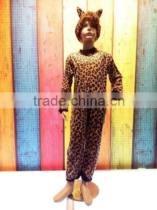 Playful Kids Carnival Animal Leopard Costumes children's Jumpsuit Leopard Costume girls Leopard Cosplay Costumes for Halloween