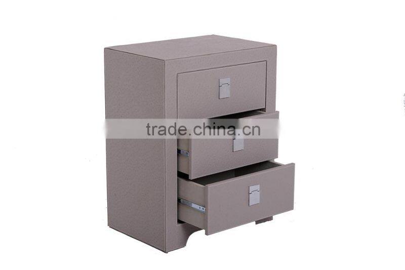 Faux leather home furniture design cabinet