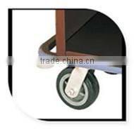 stainless steel like wood brown color hotel guest room service cart high quality cleaning trolley sign bag