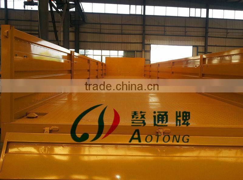 Brand new tri axle 40 feet flatbed type side wall open cargo trailer for sale (ISO twist locks are optional)