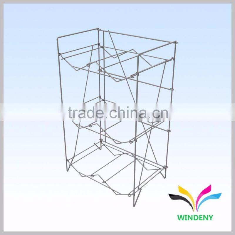 Foldable white portable 6 bottles metal 5 gallon water bottle rack