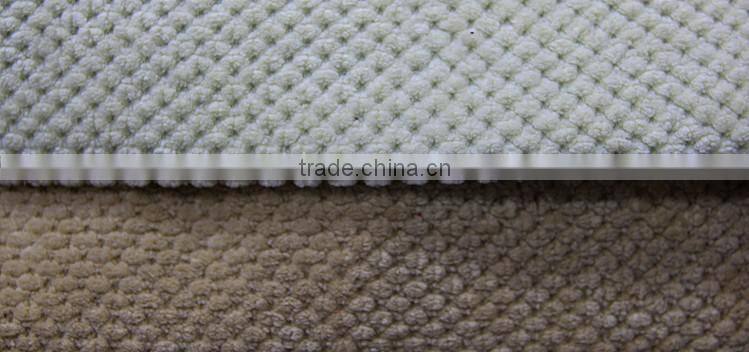 weight 310GSM 88%poly plaid warp knit fabric with diamond pattern