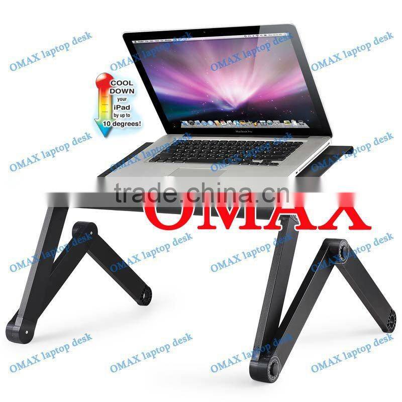 Angle Adjustable Foldable Laptop Notebook Desk Table Fans Stand Portable Bed Tray