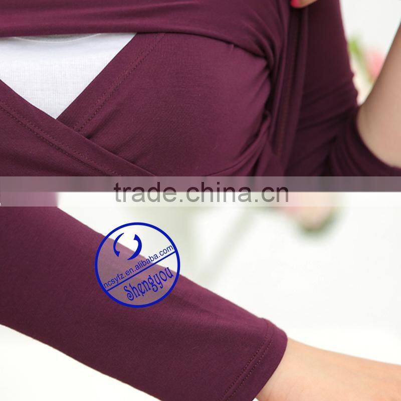 wholesale maternity clothes breastfeeding top china factory
