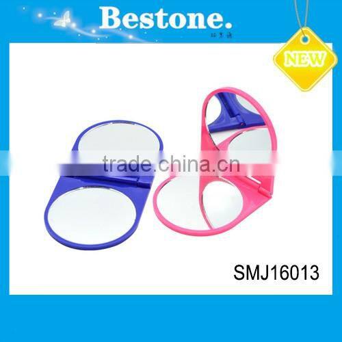 Mixed colors round shape cheap personallized folding pocket mirror