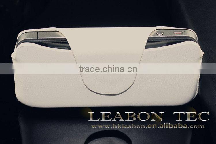 Window Smart view leather flip cover case for iphone 4 phone case