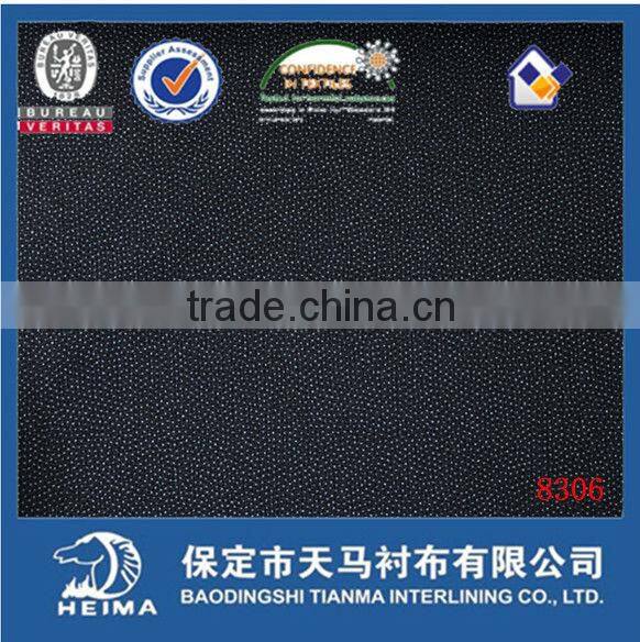 2/2 twill woven fusible interlining linings for men's suits