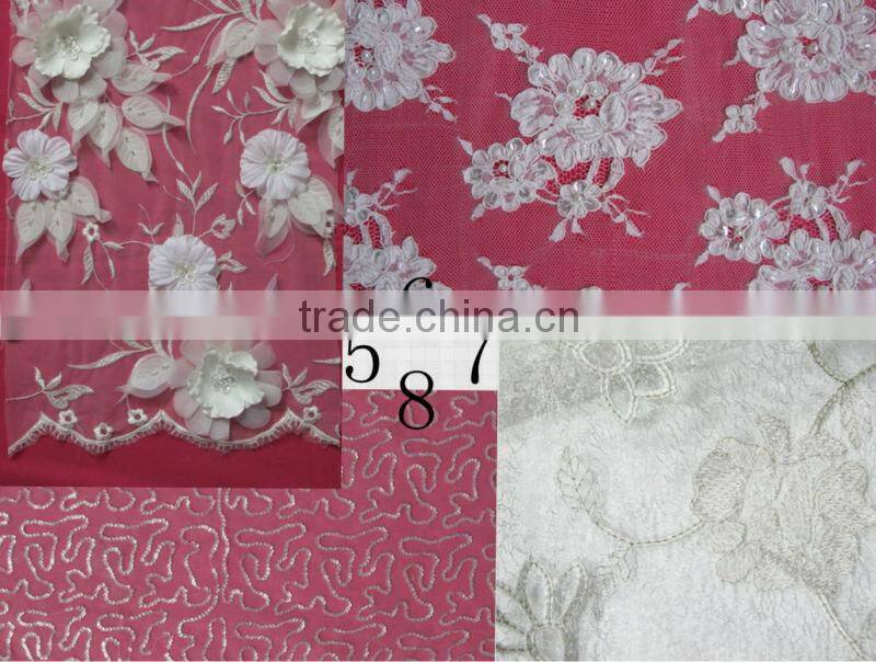 Embroidery English Lace Ivory Manufacture Guangzhou