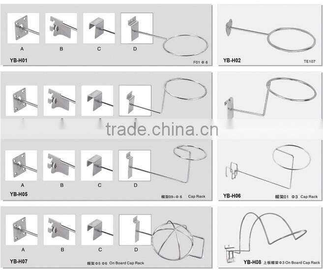 Store ball bracket gird wall chrome hook ball rack/ hook/ holder