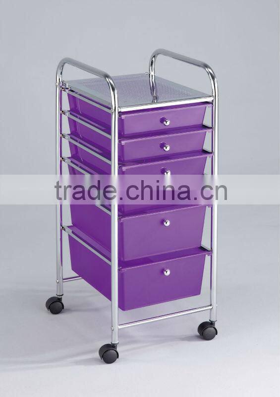 8 Drawer Plastic Trolley