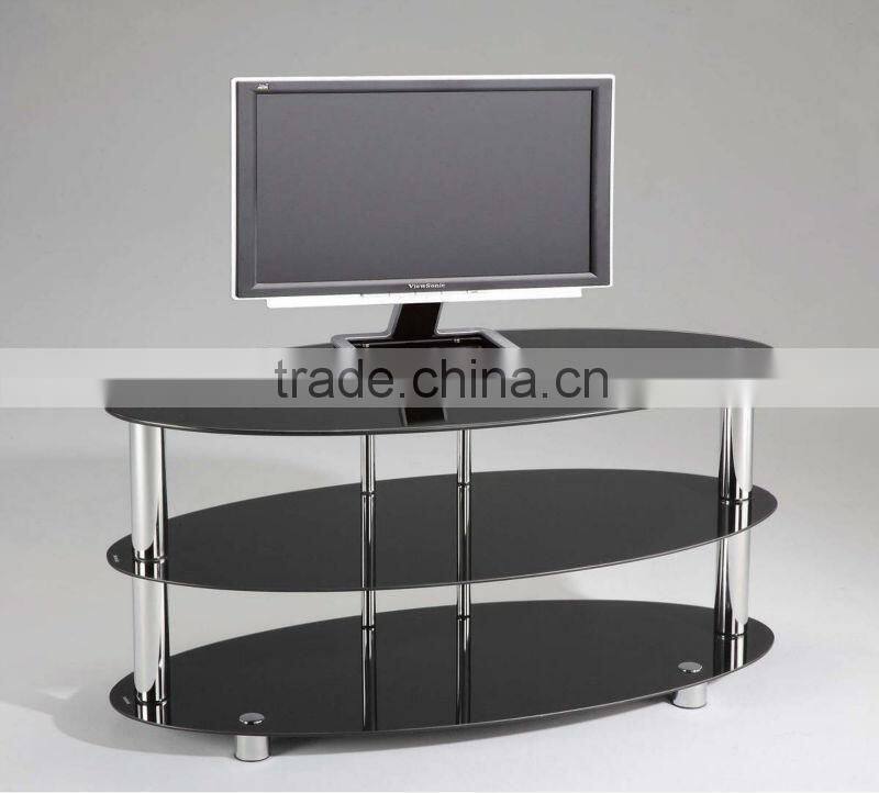 4-tier Glass TV Stereo Trolley Cart