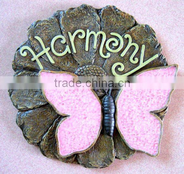 polyresin bird stepping stone for garden decoration products
