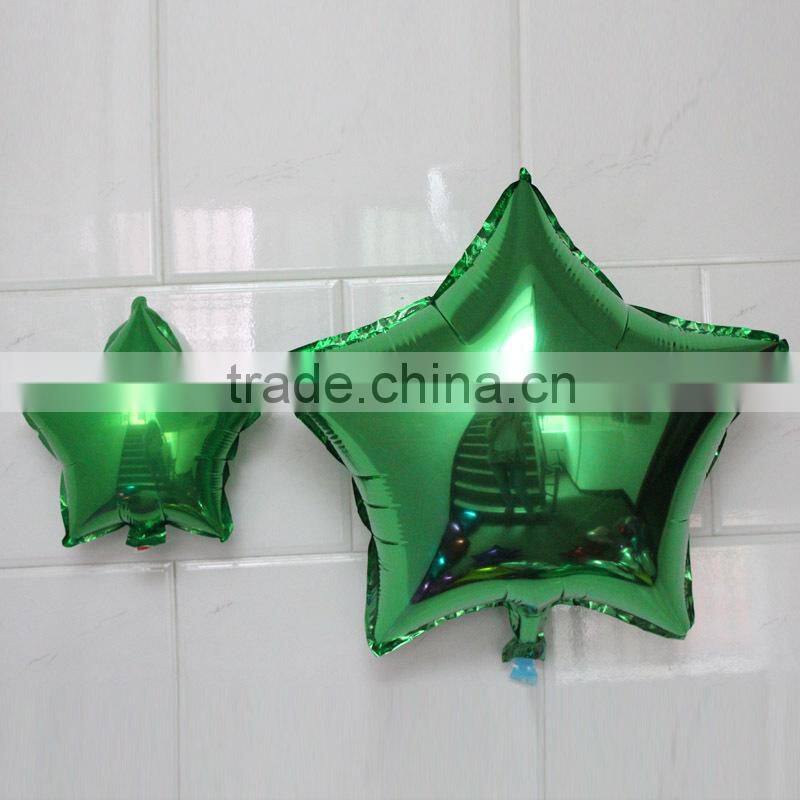 5 inch start shape pure color foil helium balloons for birthday supplies