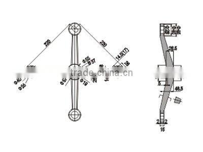 Glass curtain wall spider fittings