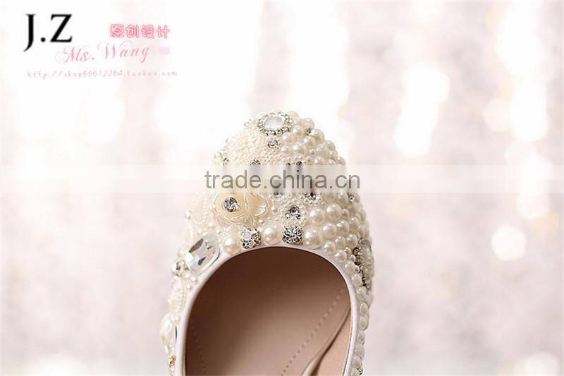 fashion hotsale bridal wedding shoes inside cover plarform beautiful wedding shoes for women