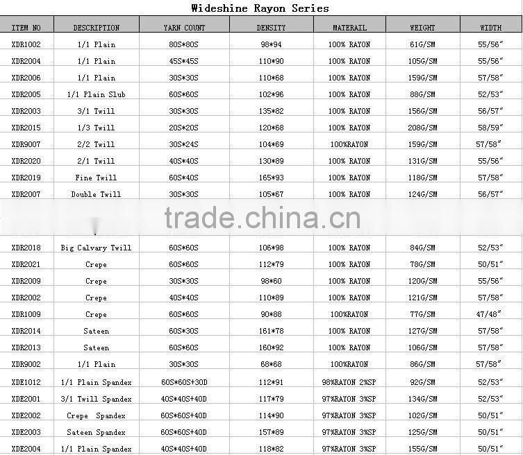 XDR2029 30S*30S RAYON SLUB IN WEFT WOVEN FABRIC