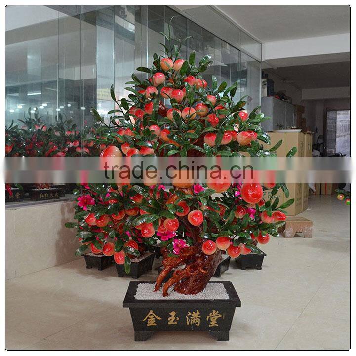 Jade 88 Piece Peaches Tree, jade stone tree ,money tree