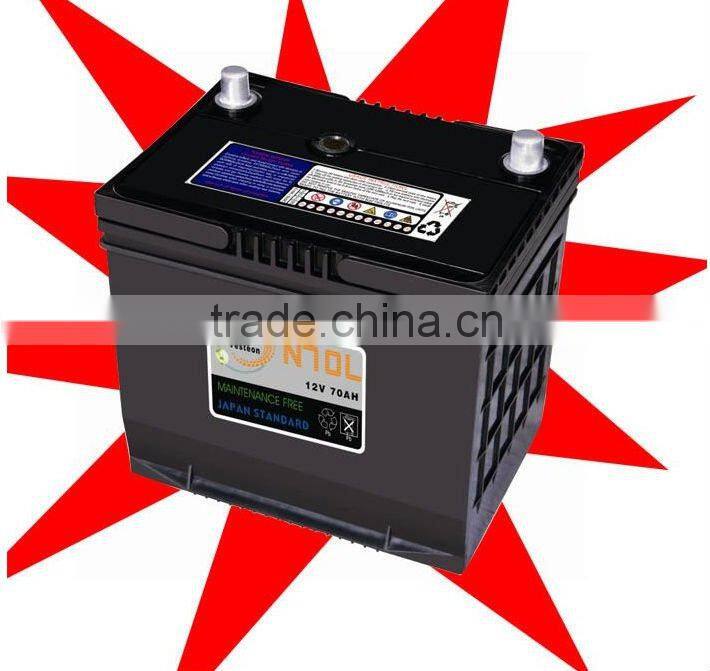 Dry charged auto battery (dry battery )