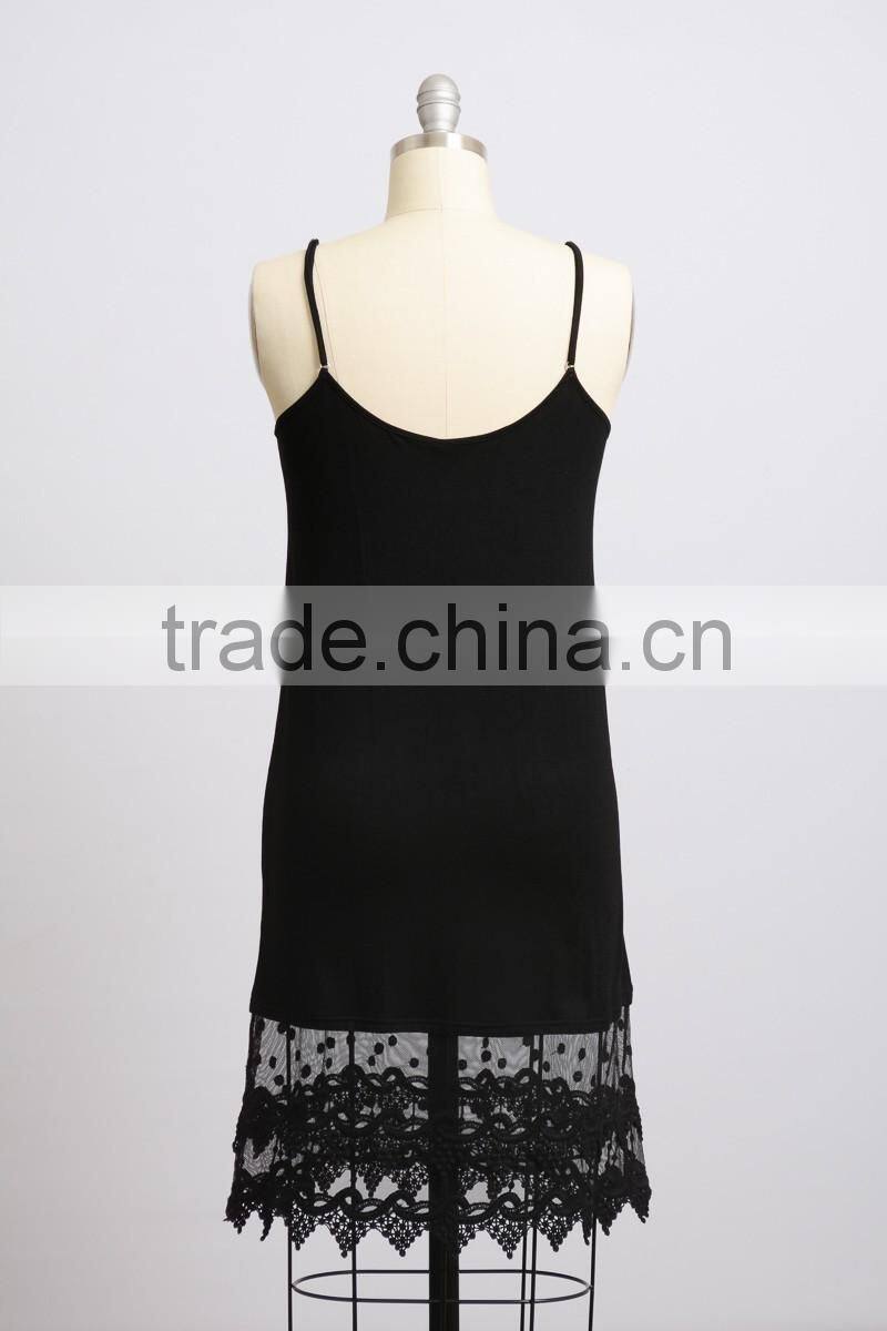 Latest Design Adjustable Strap Girls Dress Elastic Lace Slip Dress Extenders