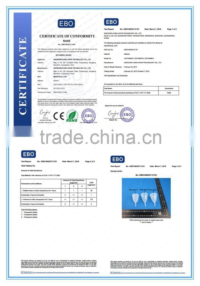 All medical grade silicone material made feminine used period cup accept 1 pc