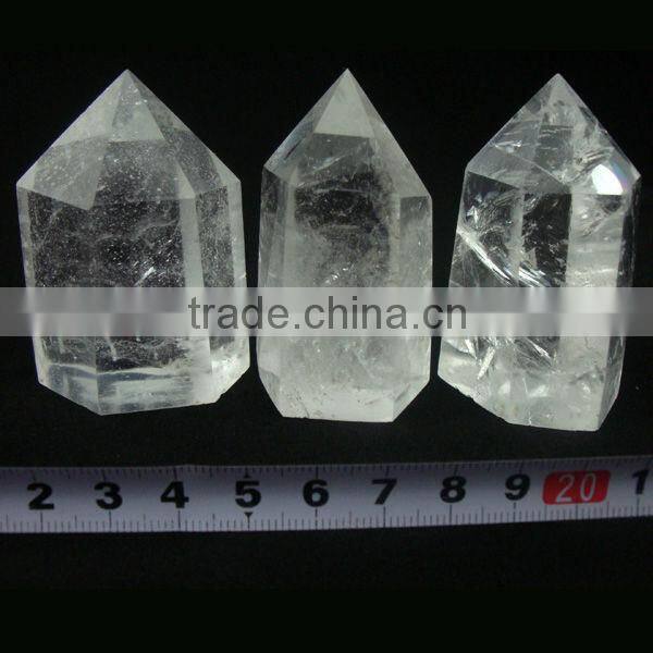 Natural Stone Clear Quartz Crystal Column