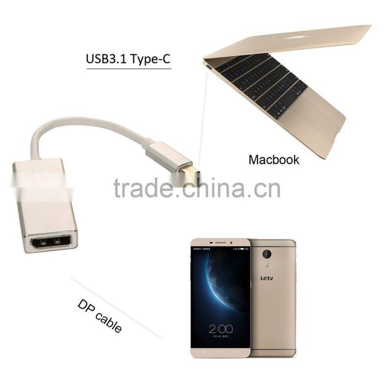 USB Type C to Displayport Female Short Adapter Cable USB 3.1 C Male to Standard