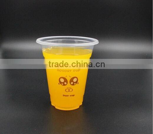 China-made clear transparent disposable PP PET plastic cup with lid