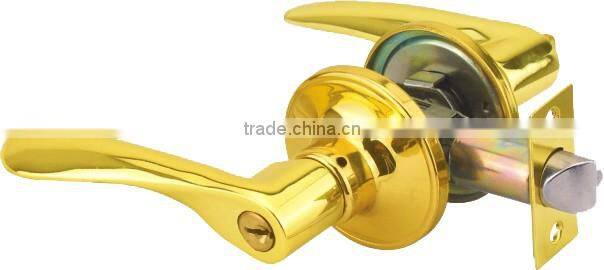 North and south American style zinc alloy double handles main door tubular lever locks
