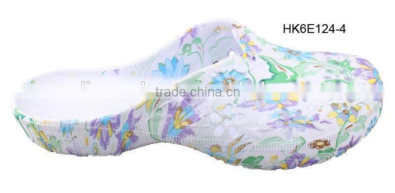 Ladies' EVA Water Transfer Printing Clogs Slippers Indoor Slippers