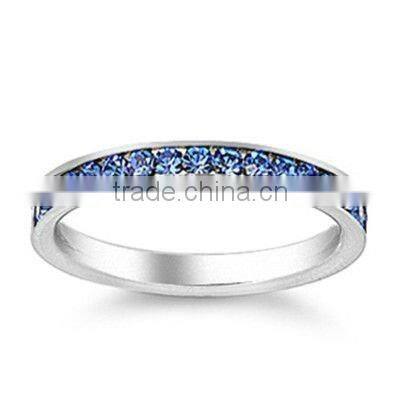 factory direct supply girl's Stainless steel crystal ring