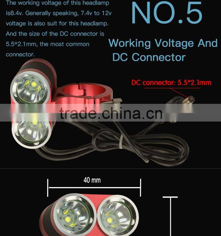 TOP XM-U2 1900lm headlamp Bicycle light led power frontal LED Headlamp for outdoors