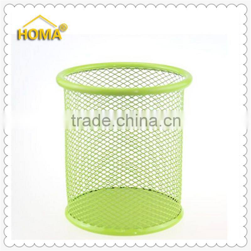 Cylinder shape mesh metal pen holder