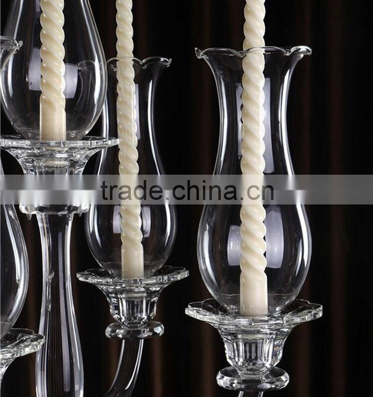SH1504 wholesale tall replacement glass candle holder candelabra