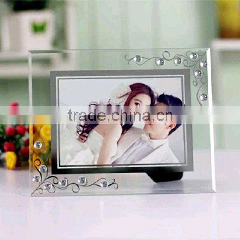 Acrylic 8x10 double sided glass photo frame